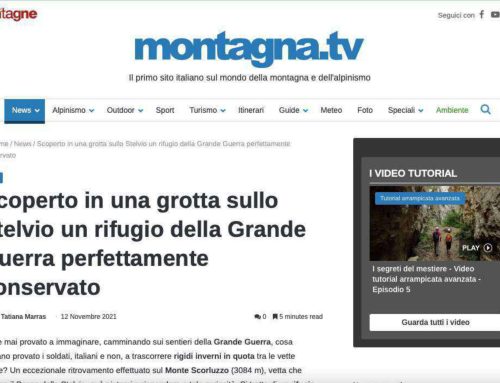 MONTAGNA TV ITALIA Scoperto in una grotta sullo Stelvio un rifugio della Grande Guerra perfettamente conservato
